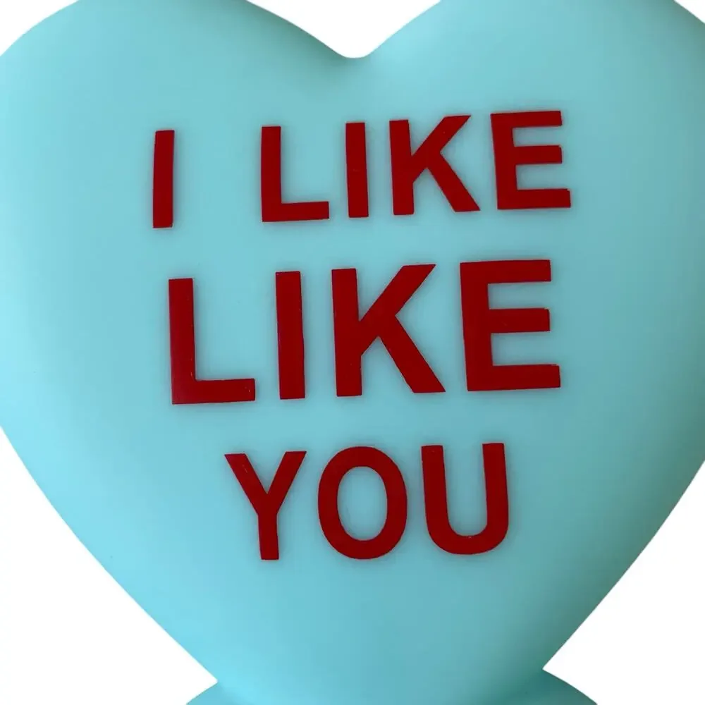 Target Spritz Light Up Valentine's Day 6in Candy Heart Blow Molds Set of 3 NEW